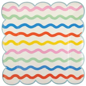 Ric Rac Square Dinner Plates 8ct