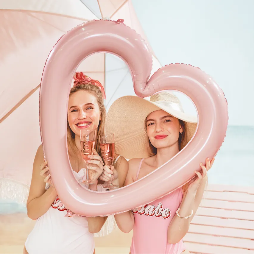Rose Gold Bride & Bridesmaid Flute Glass Decals 6ct
