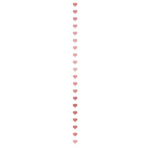 Rose Gold Hearts Vertical String Garland 10ft