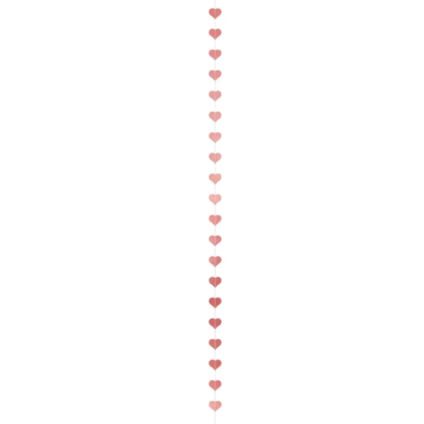 Rose Gold Hearts Vertical String Garland 10ft