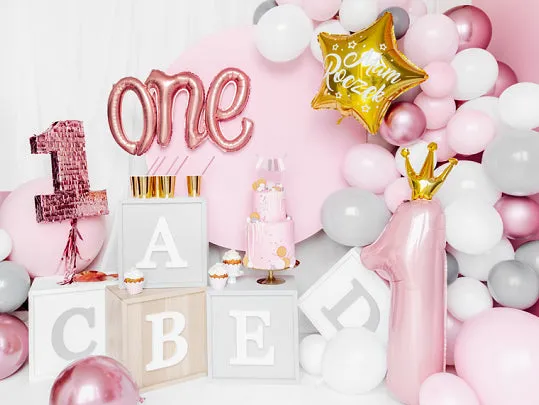 Rose Gold One Script Foil Balloon 26in