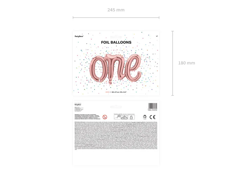 Rose Gold One Script Foil Balloon 26in