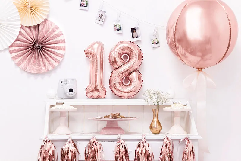 Rose Gold Orbz Foil Balloon 16in