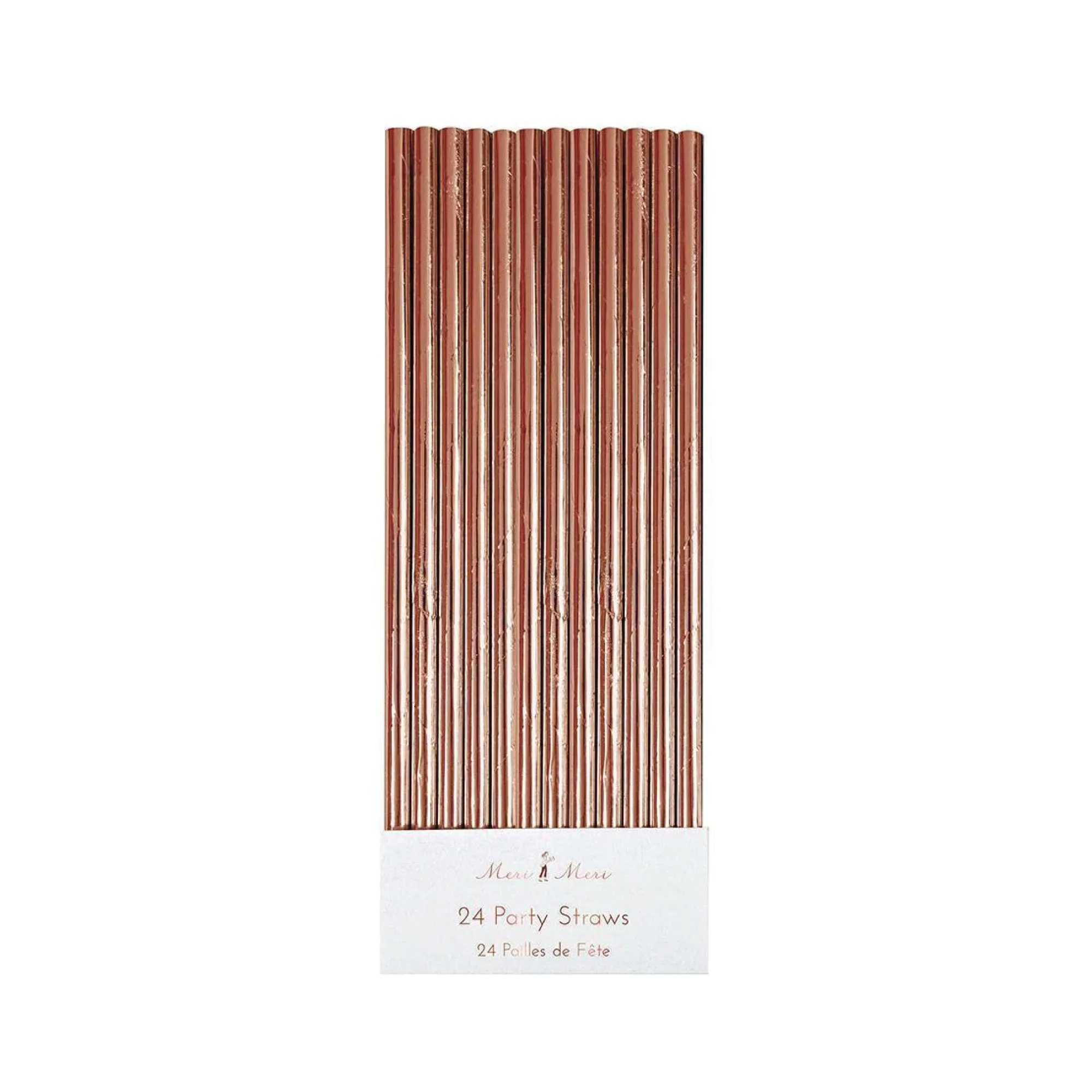 Rose Gold Paper Straws 24ct