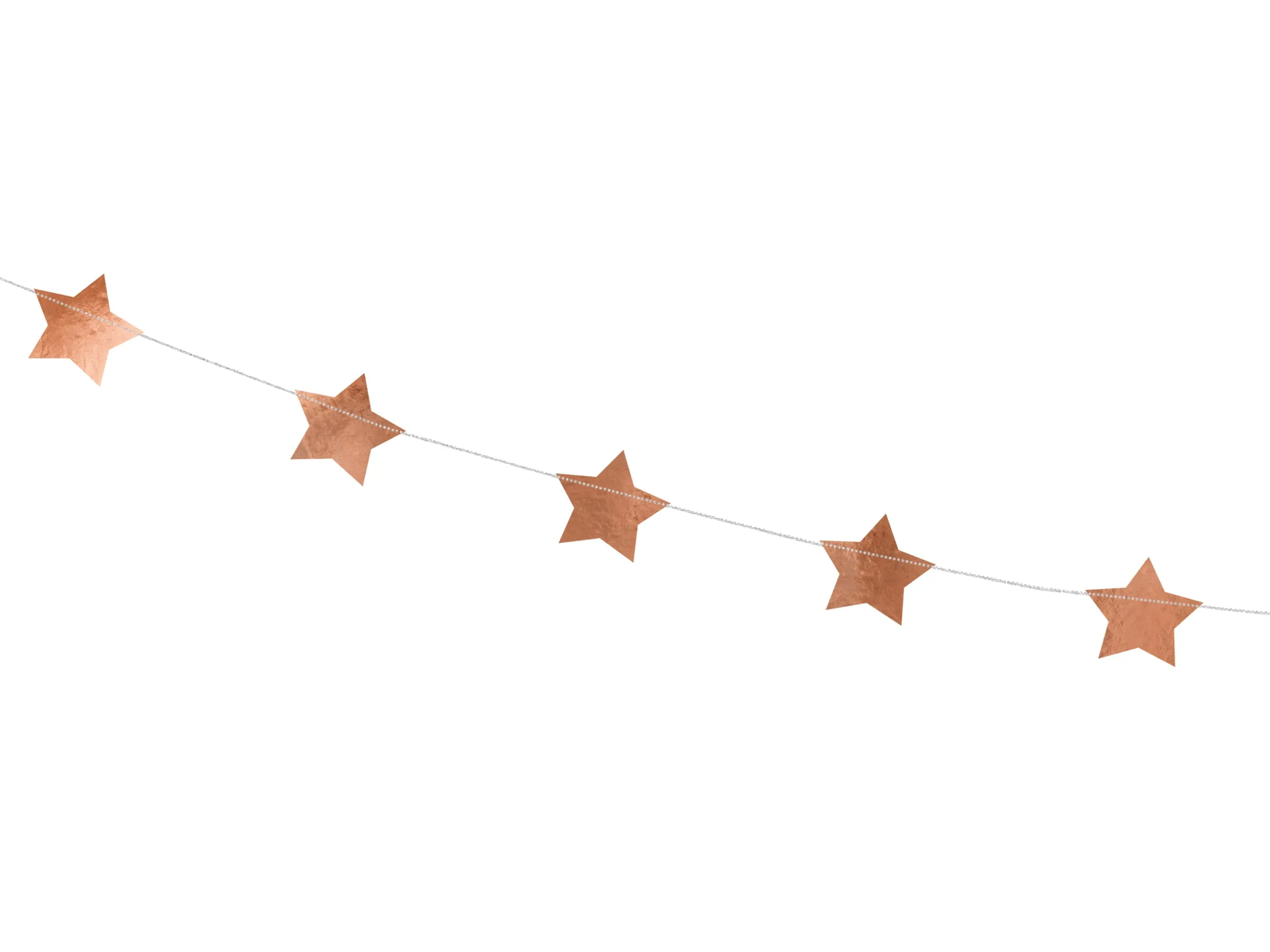 Rose Gold Star Garland 12'