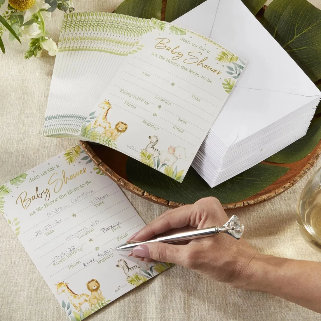 Safari Baby Shower Invitation & Thank You Card Bundle