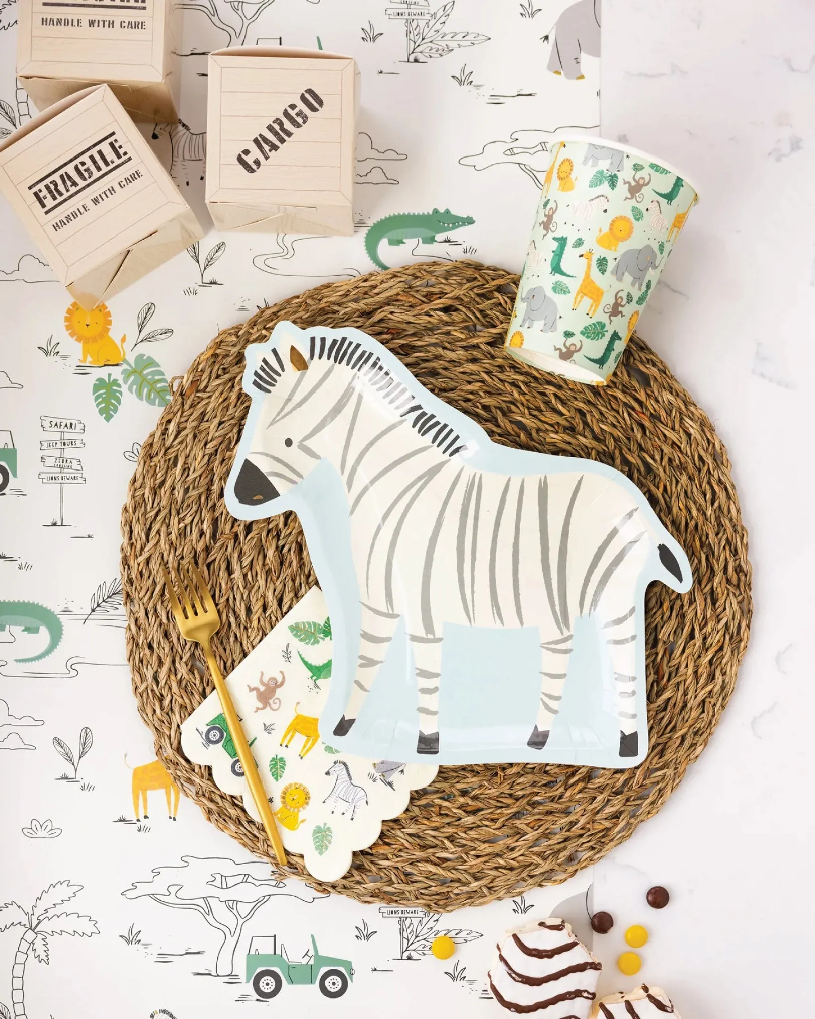 Safari Jeep Tour Dessert Napkins 18ct