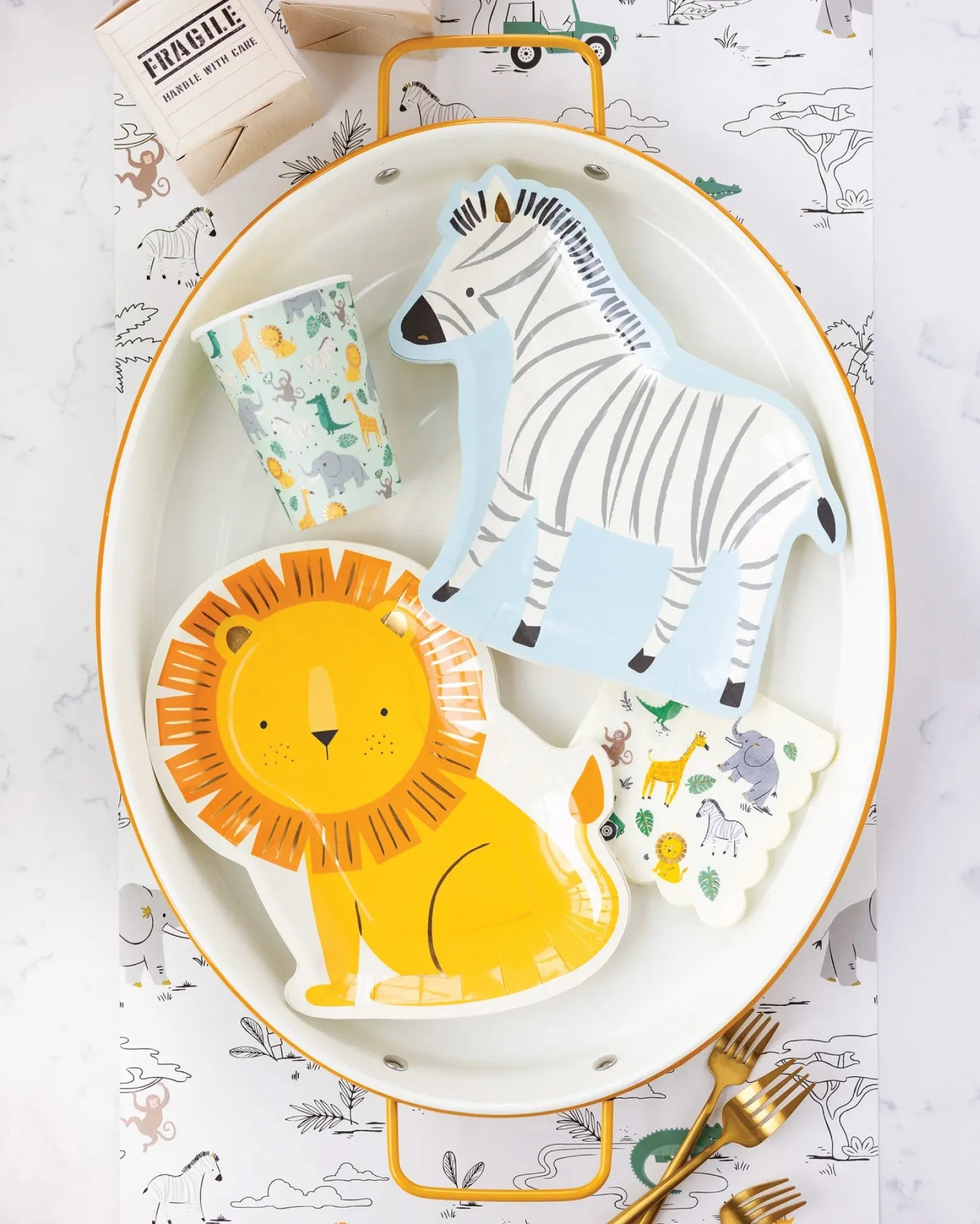 Safari Zebra Lunch Plates 8ct