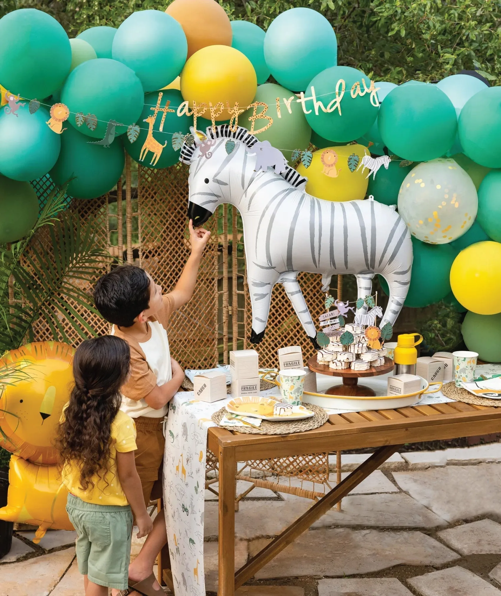 Safari Zebra Mylar Balloon 24in