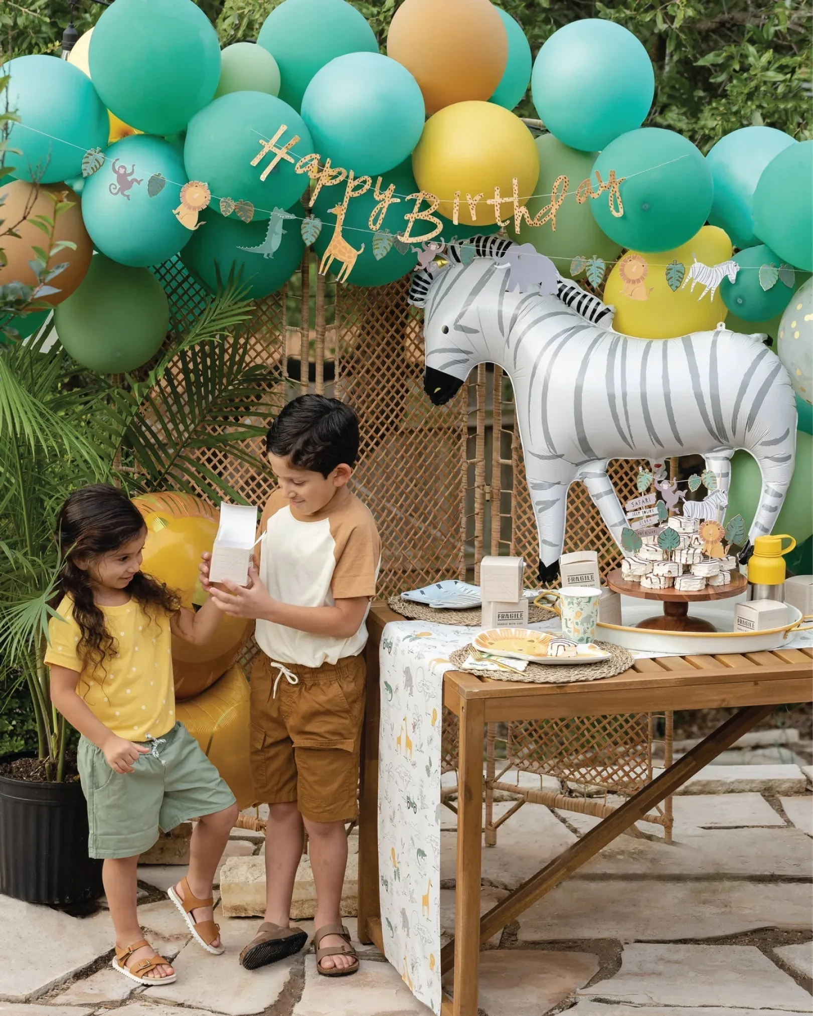 Safari Zebra Mylar Balloon 24in