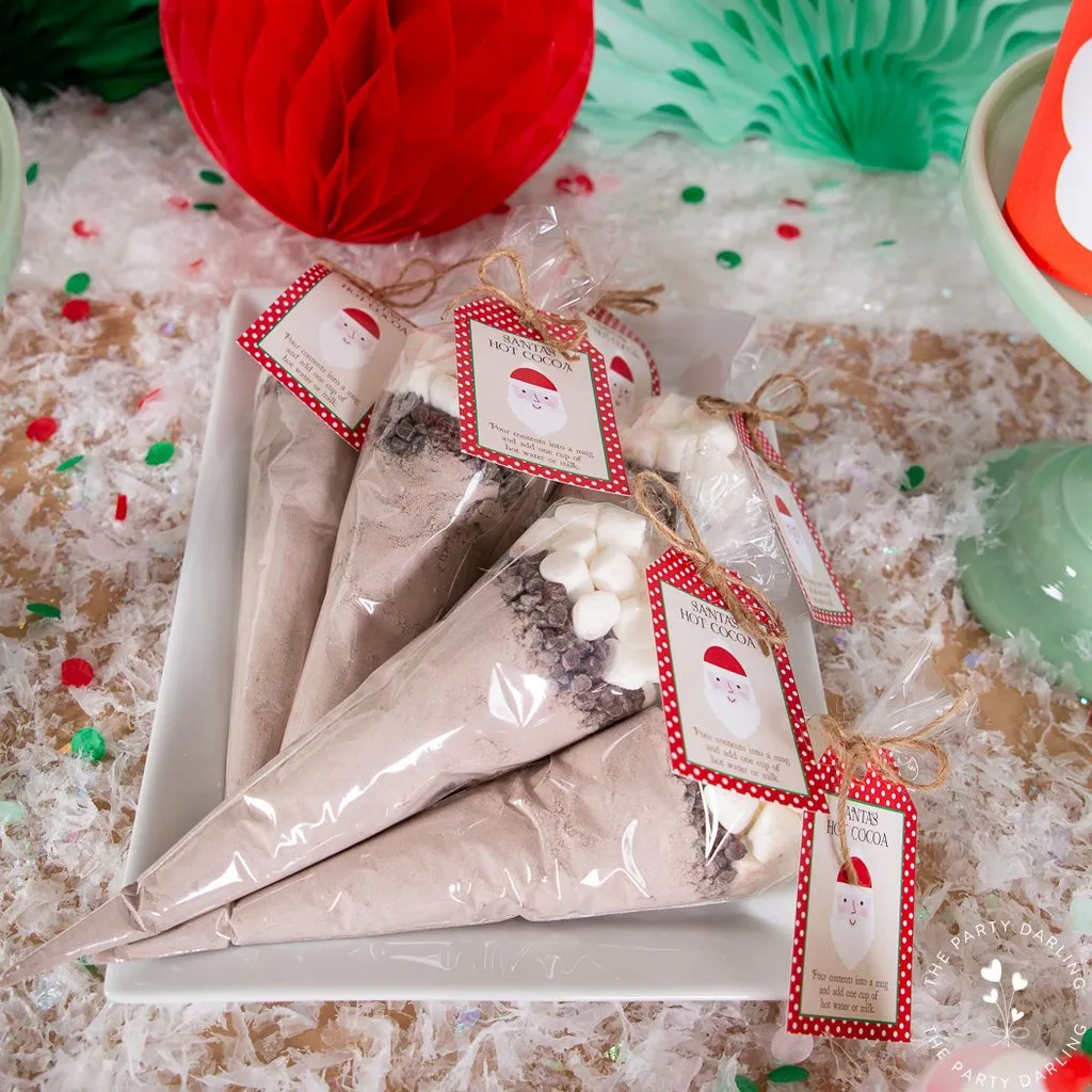 Santa's Hot Cocoa Free Printable Tags