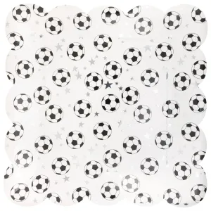 Scattered Soccer Balls Lunch Plates 8ct