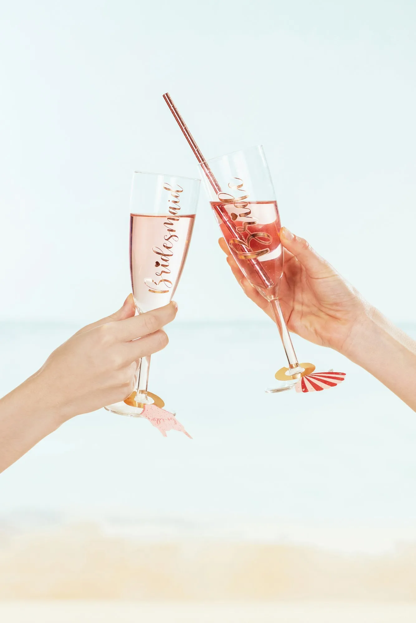 Seashell & Swimsuit Bride Drink Tags 10ct
