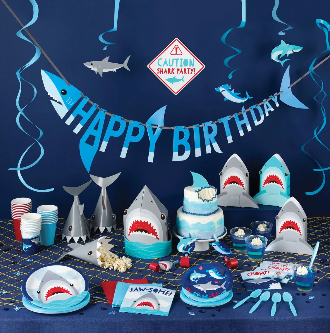 Shark Party Photo Booth Props 10ct