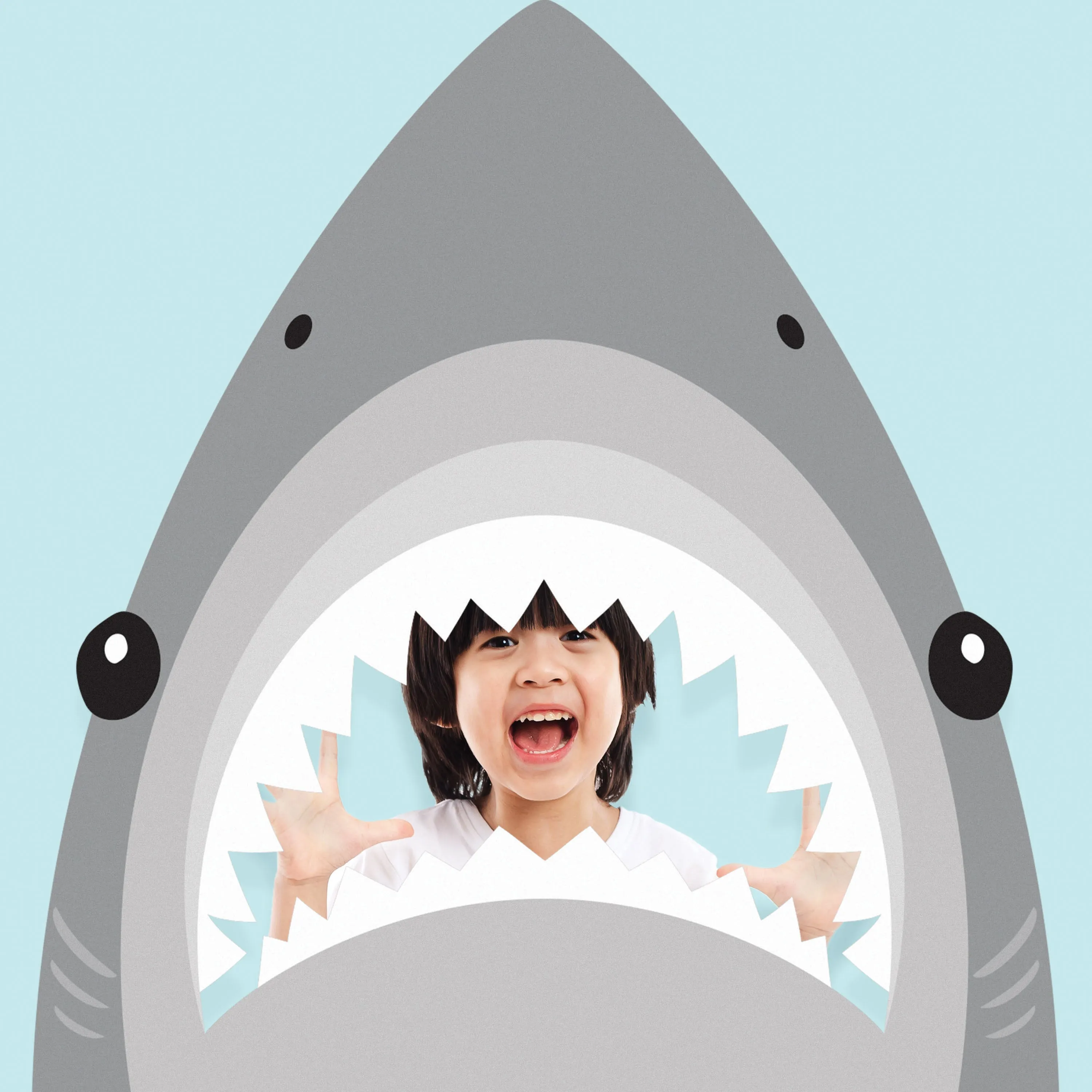 Shark Party Photo Booth Props 10ct