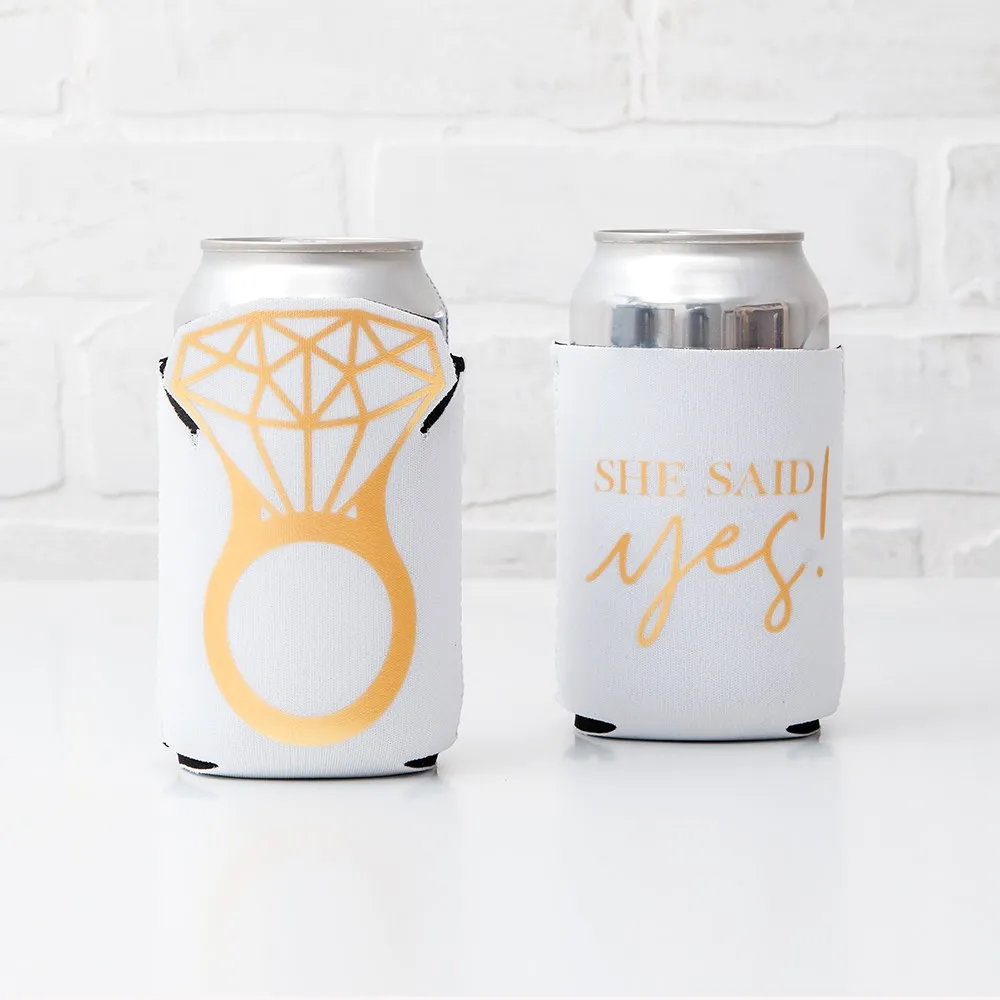 She Said Yes Can Coozie