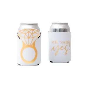 She Said Yes Can Coozie