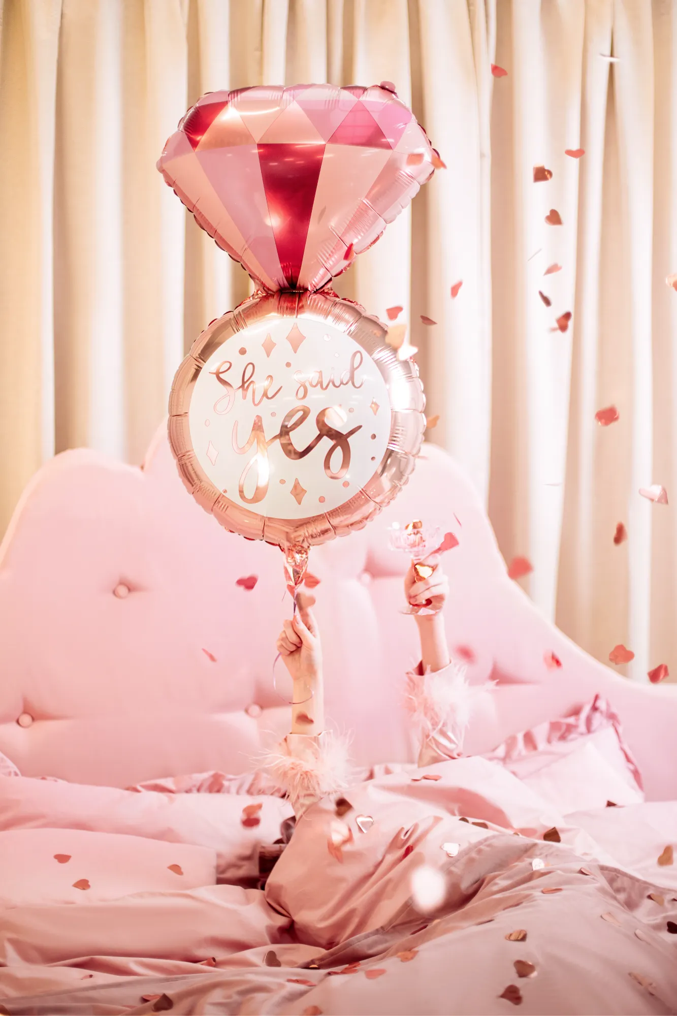 She Said Yes Engagement Ring Balloon 28in