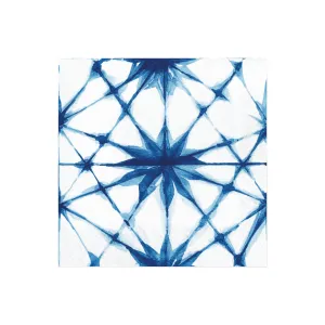 Shibori Blue & White Tie-Dye Lunch Napkins 16ct