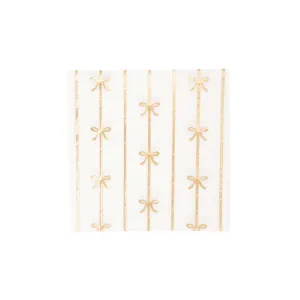 Signature Gold Bow Dessert Napkins 20ct