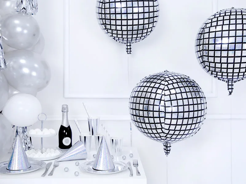 Silver Disco Ball Orbz Foil Balloon