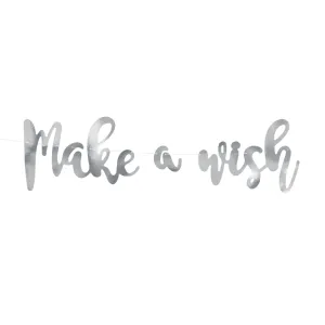 Silver Make A Wish Banner 2ft
