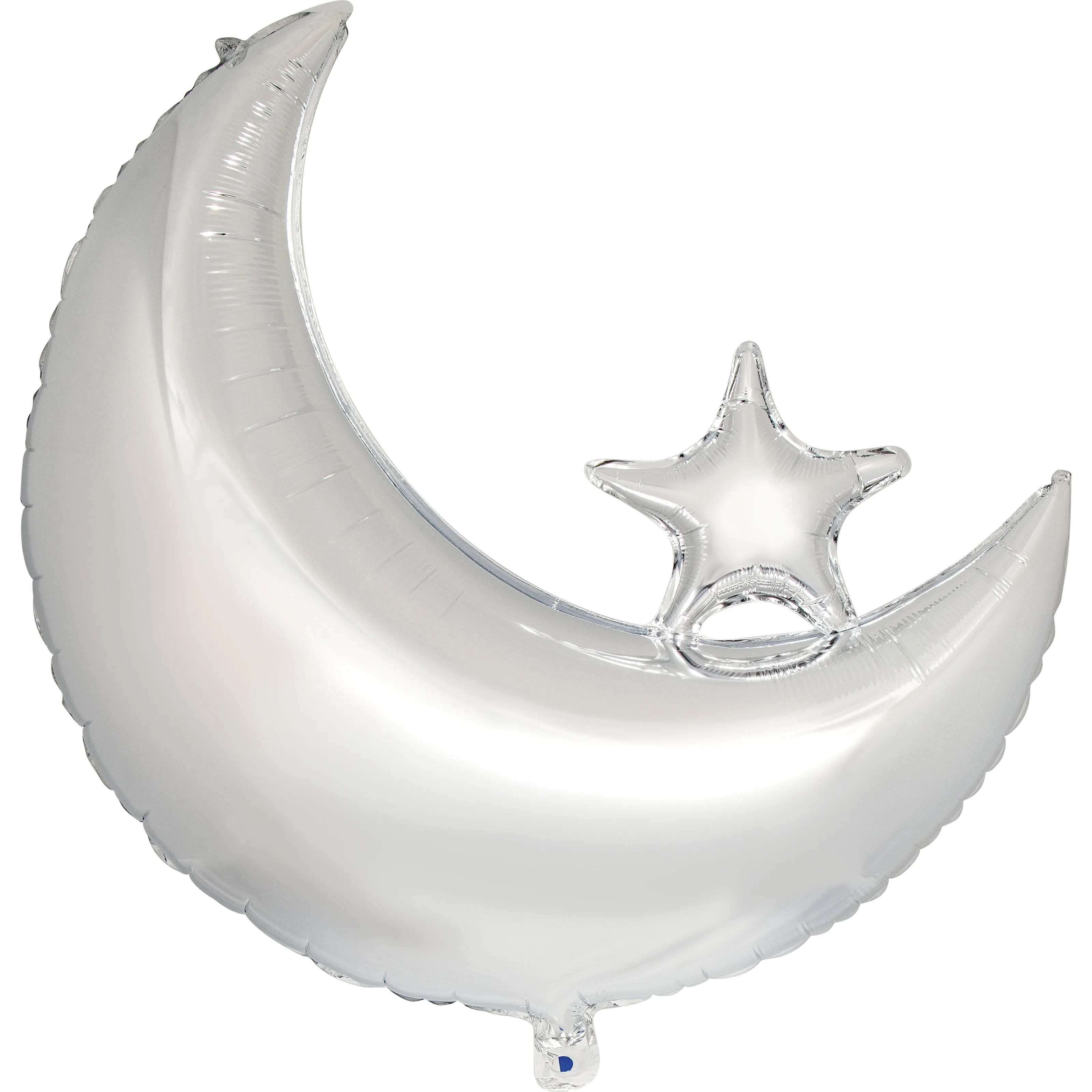 Silver Moon & Star Foil Balloon 28.5in