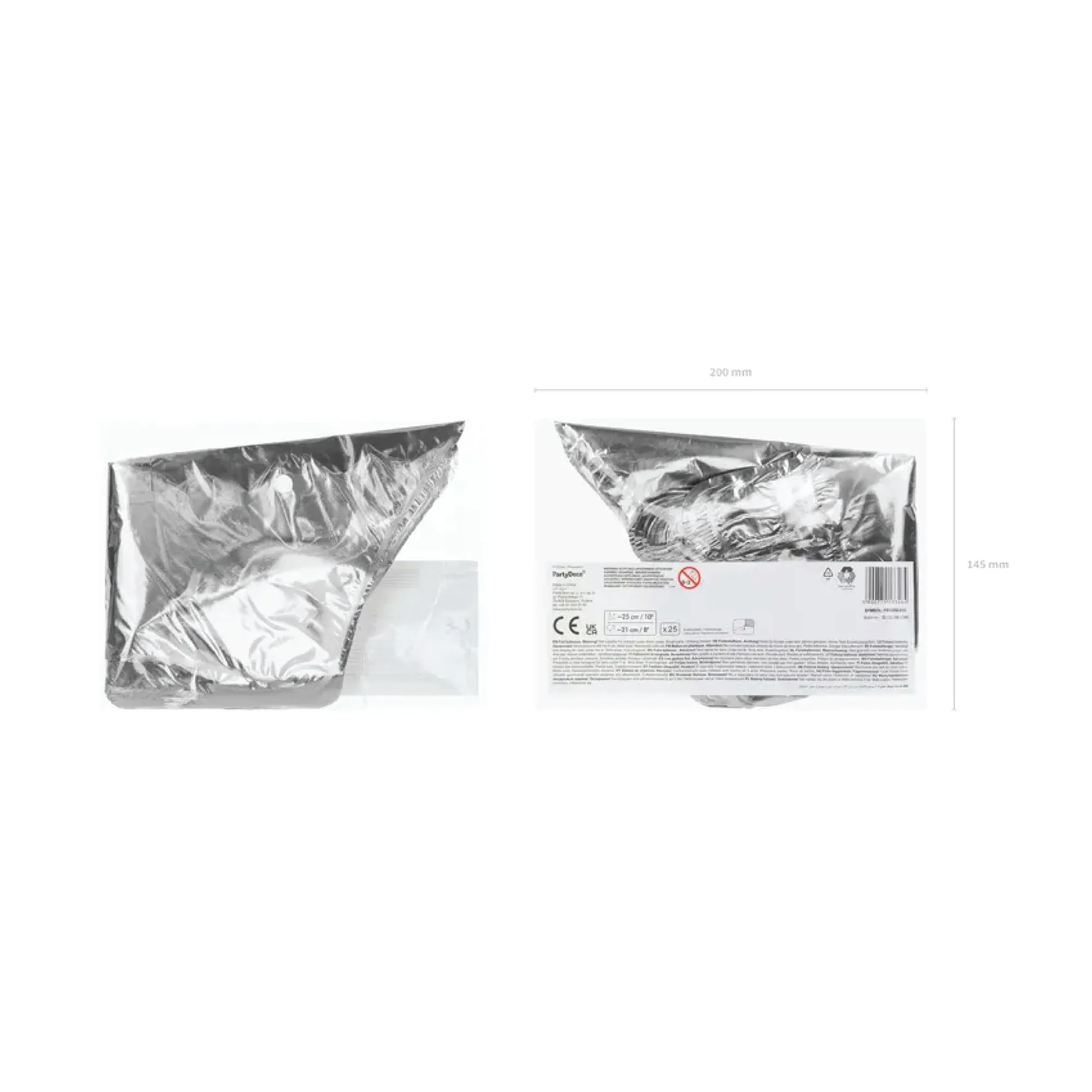 Silver Star 8in Balloons 25ct