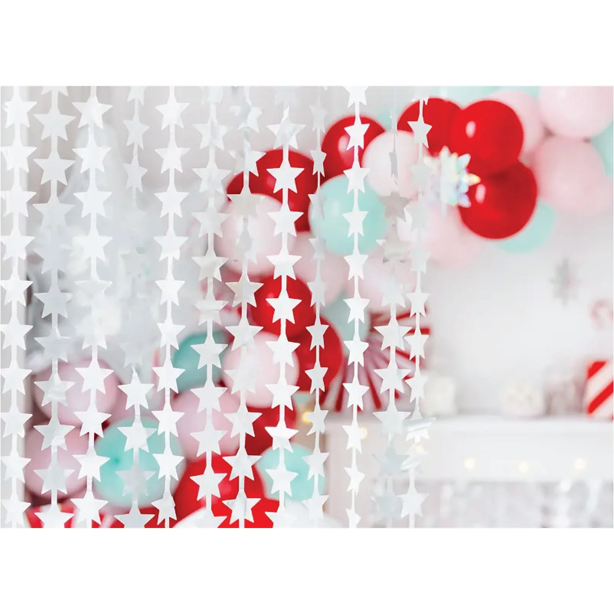 Silver Star Doorway Curtain. 3ft x 8ft