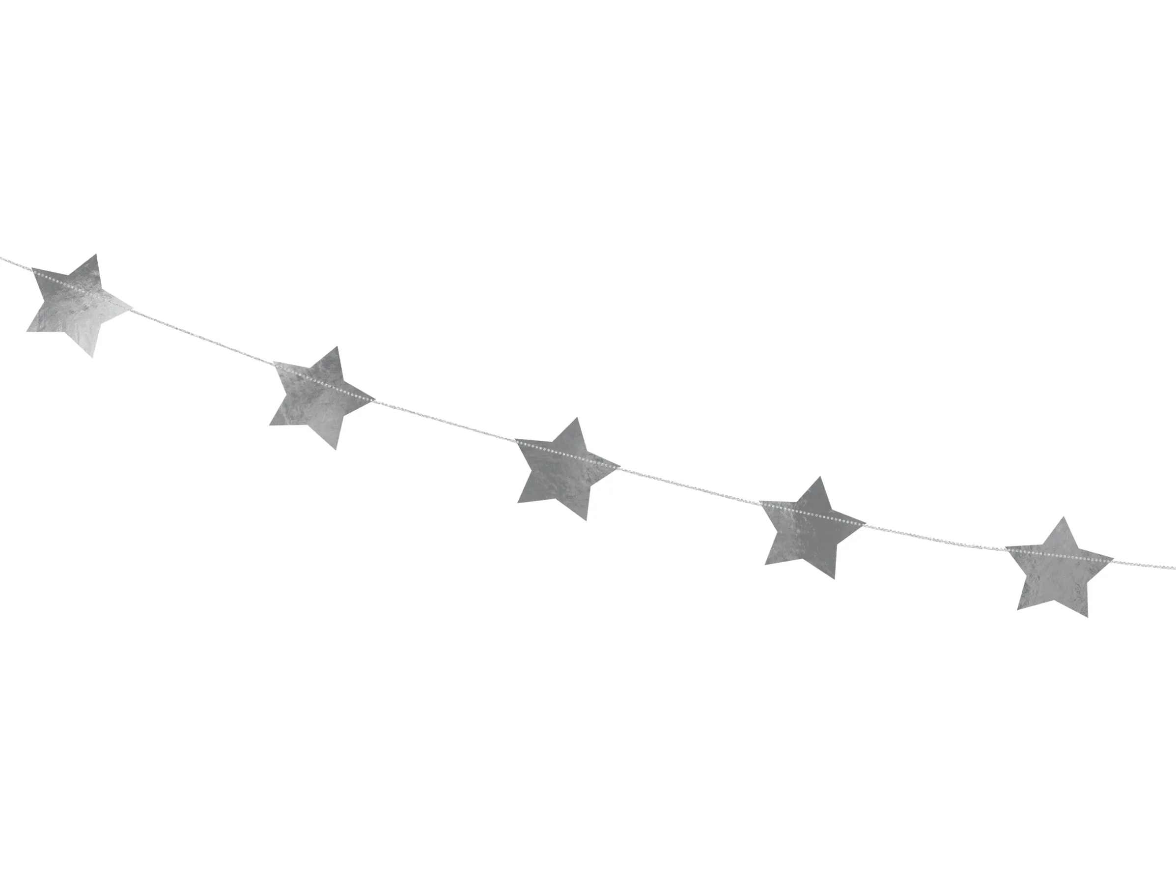 Silver Star Garland 12'