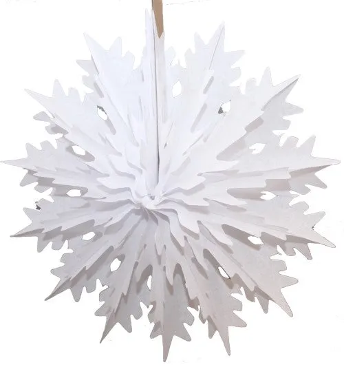 Small White Tissue Paper Snowflake 15