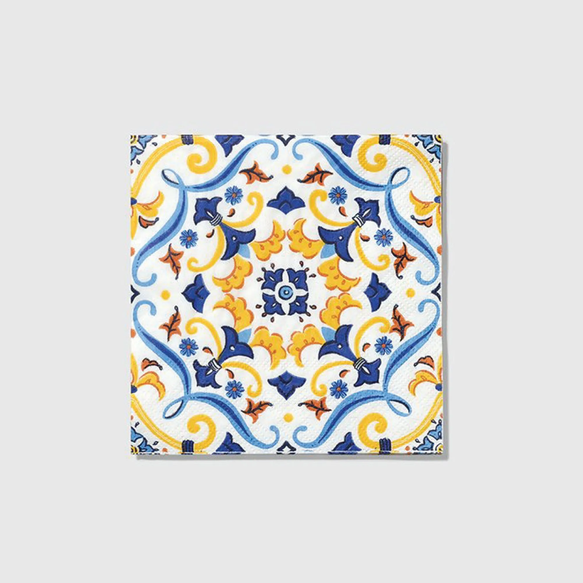 Spanish Yellow & Blue Dessert Napkins 25ct