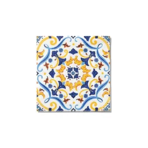 Spanish Yellow & Blue Dessert Napkins 25ct