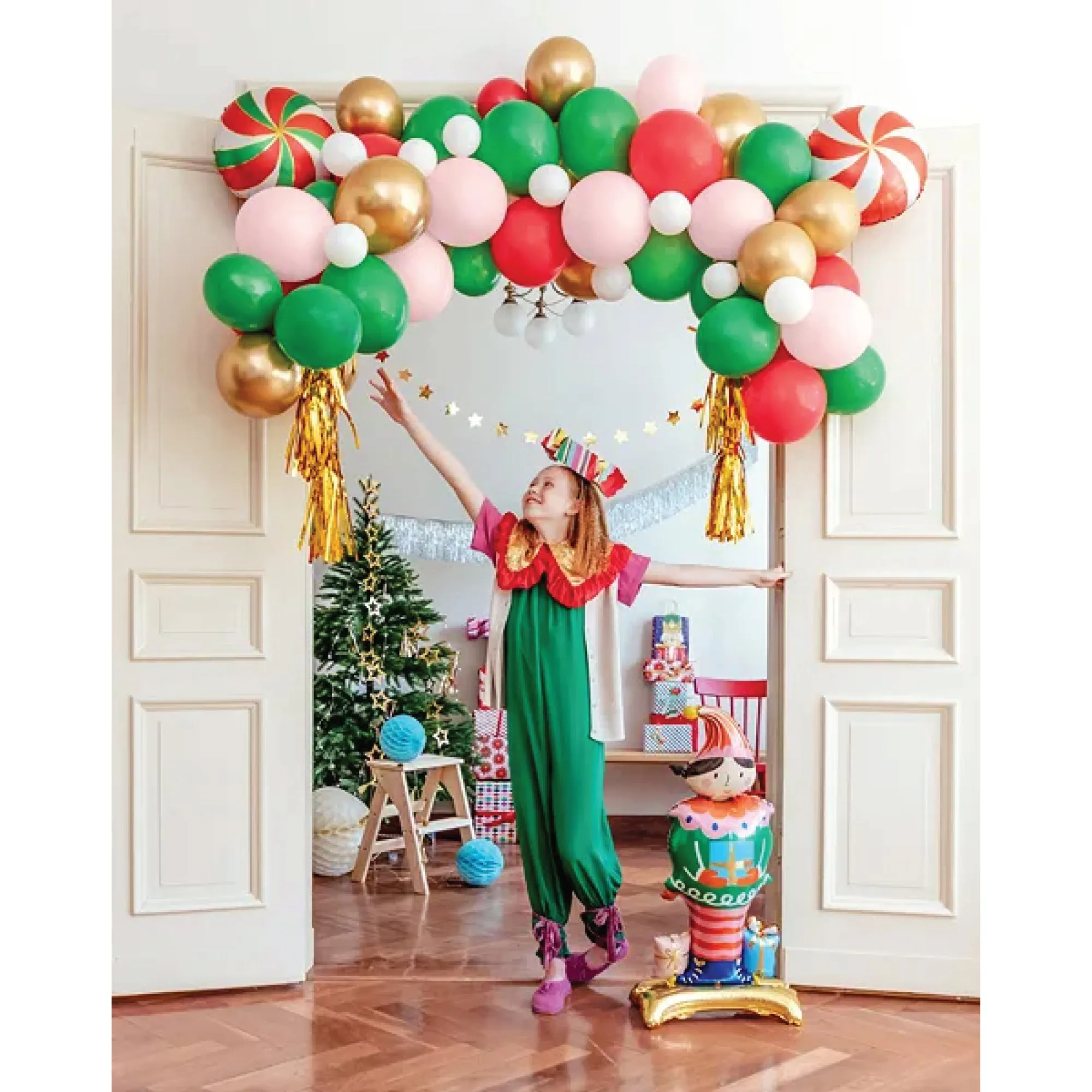 Standing Christmas Elf Balloon 29in