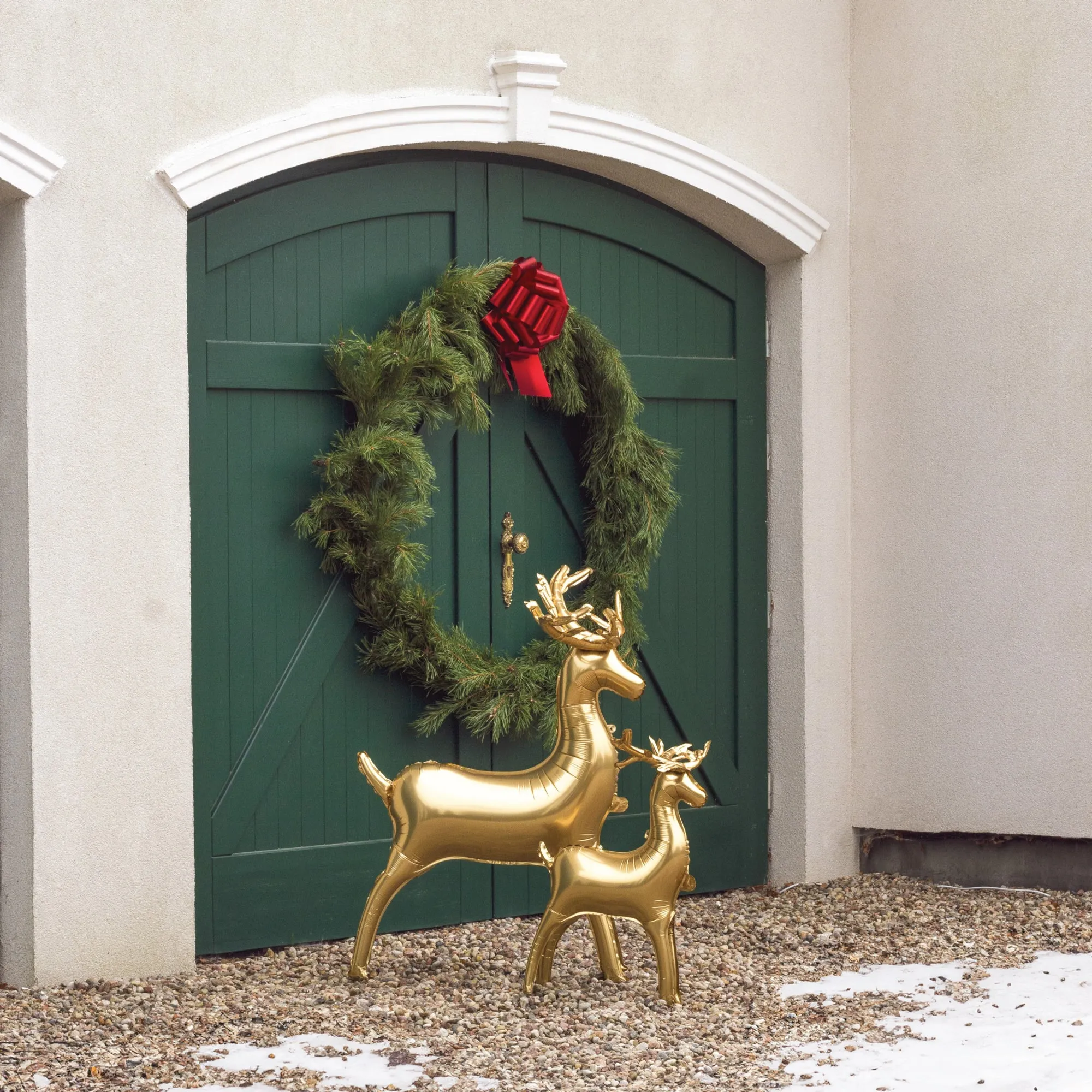 Standing Gold Reindeer Foil Balloon