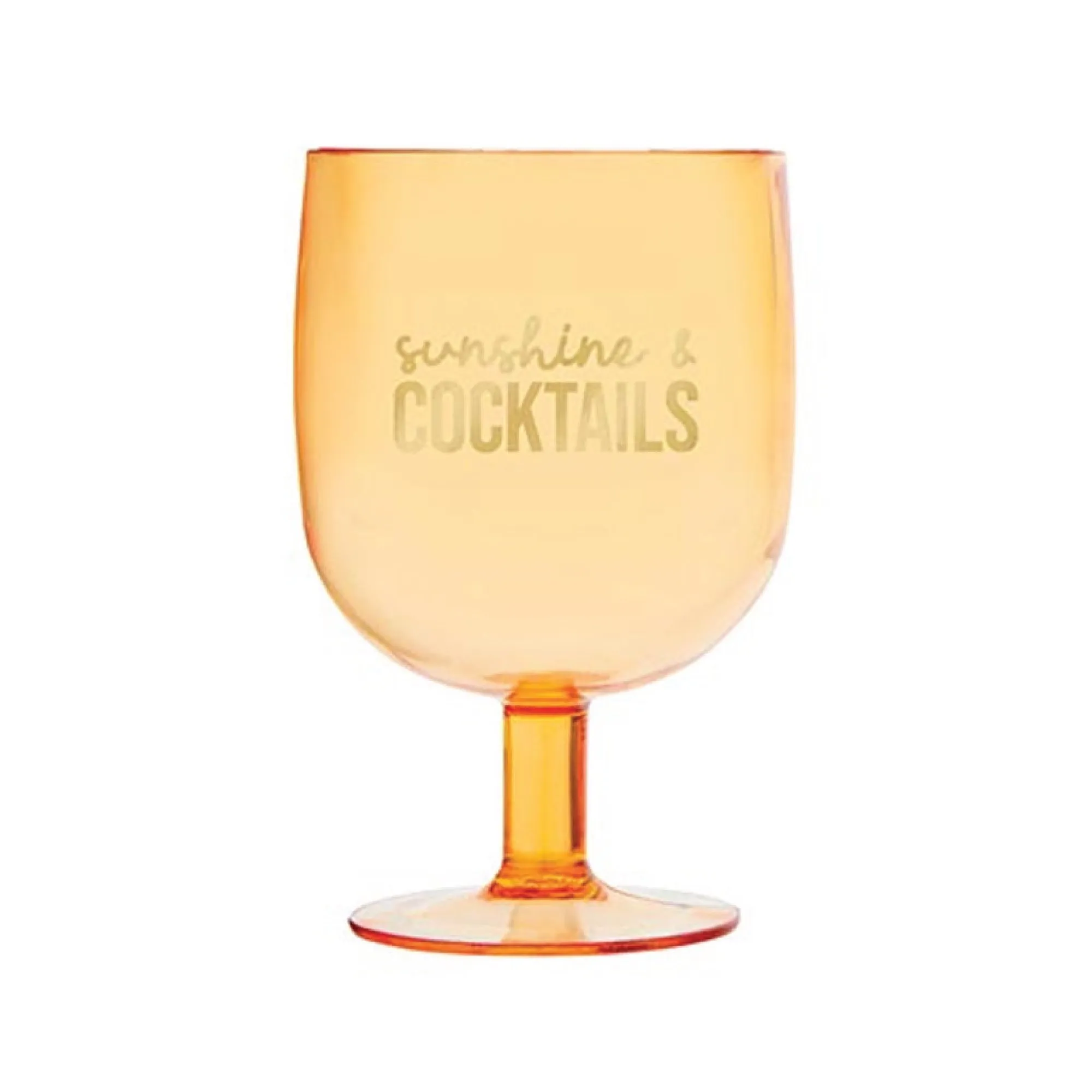 Sunshine & Cocktails Acrylic Wine Glasses 4ct