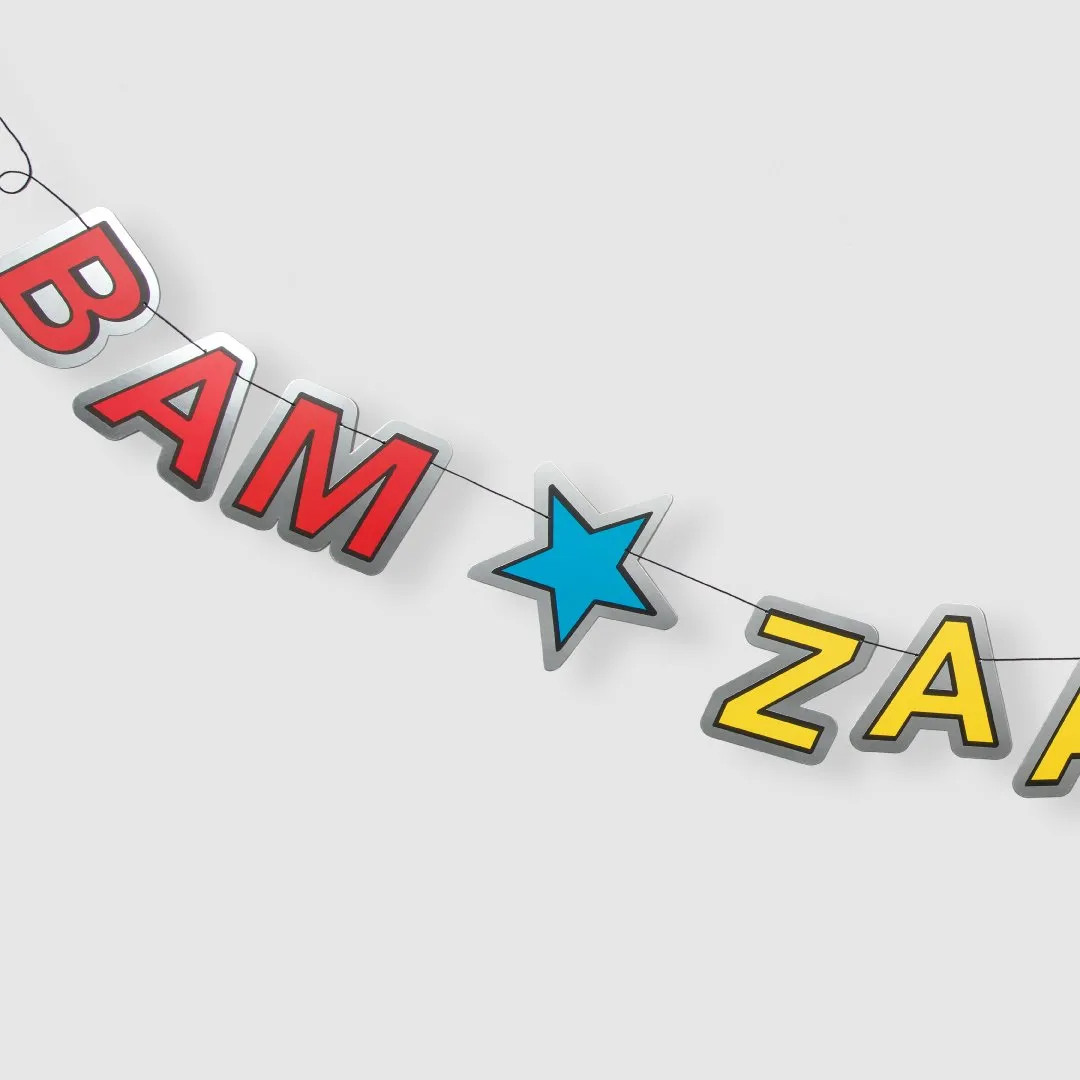 Superhero Party Banner 7ft