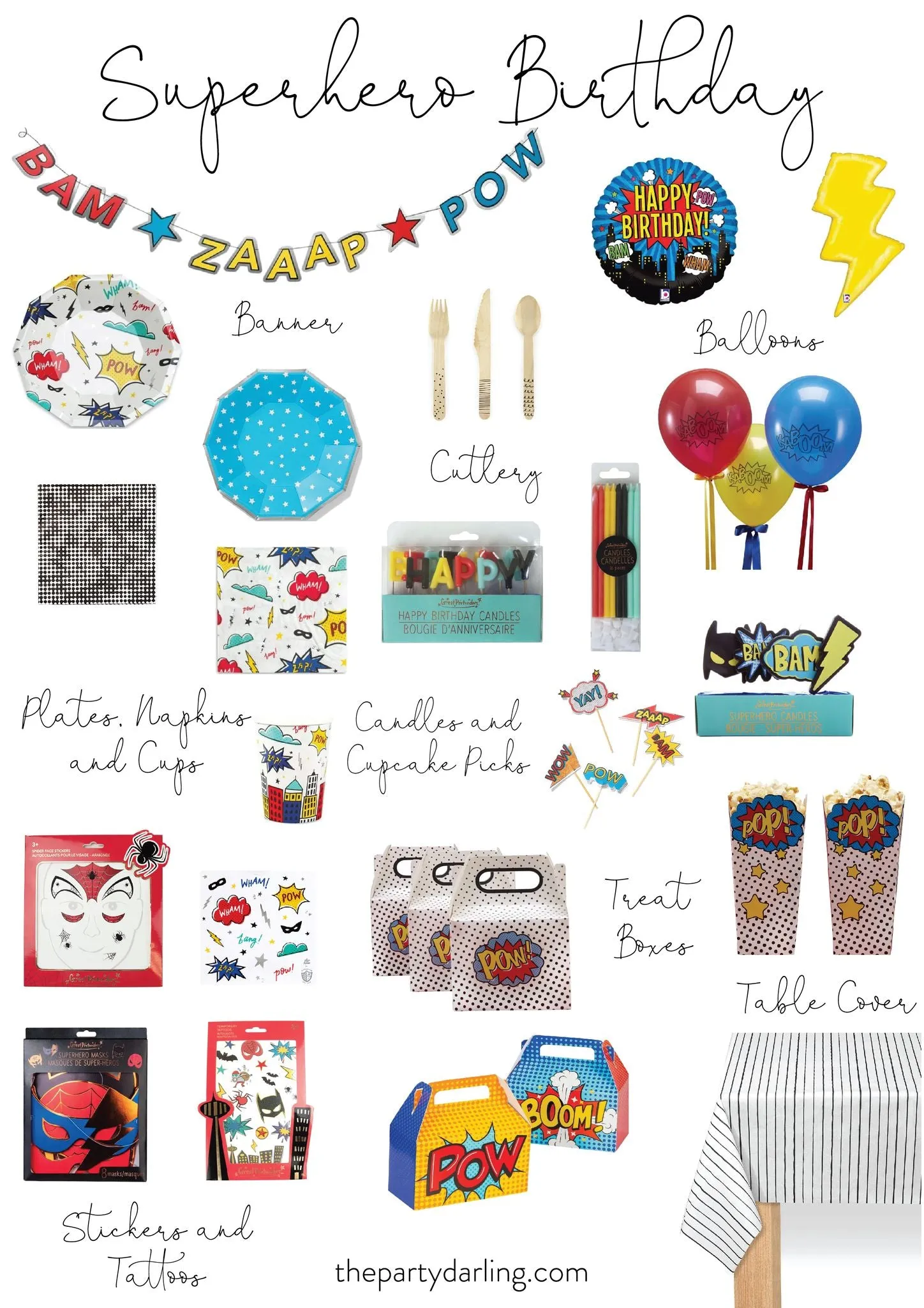 Superhero Stickers Sheets