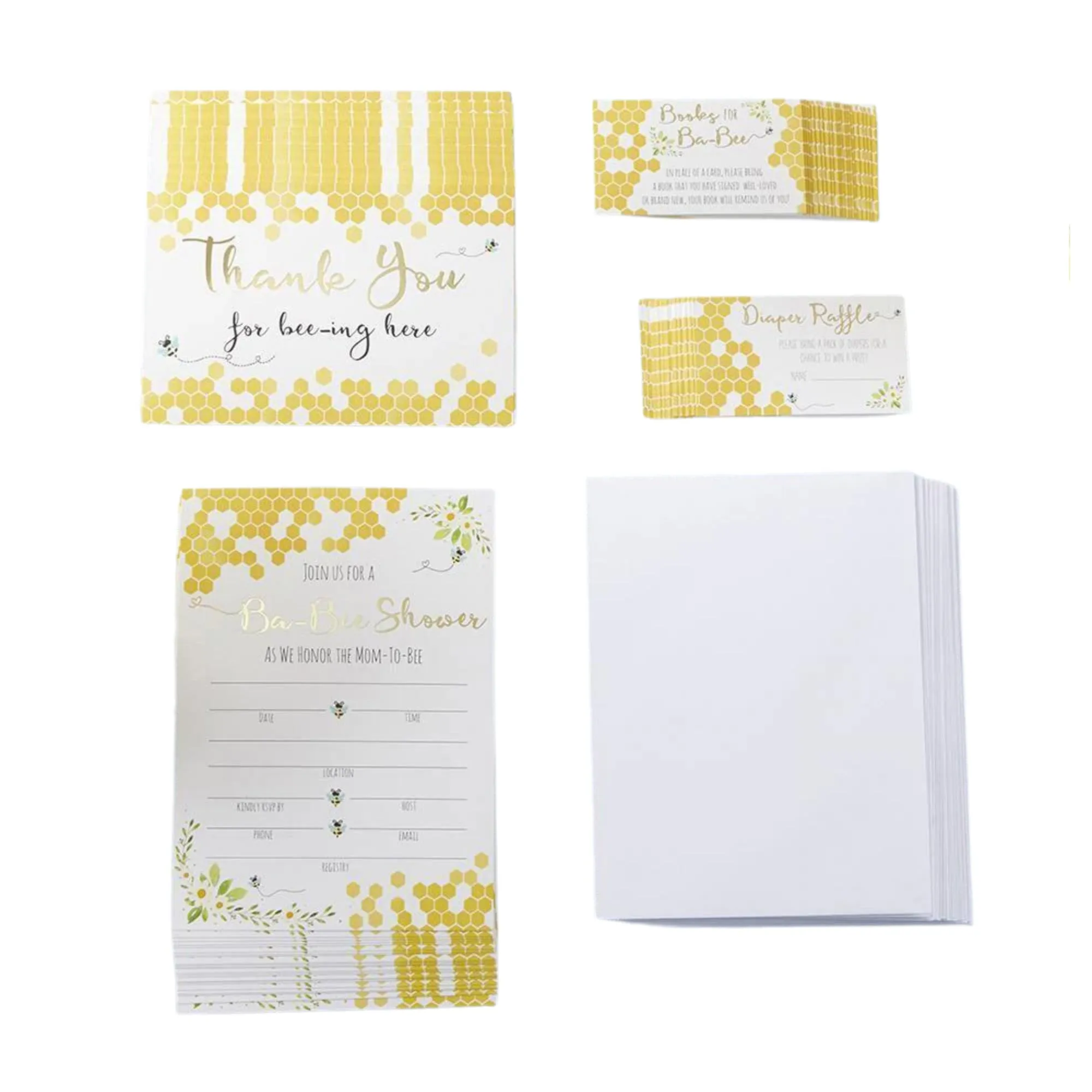 Sweet as Can Bee Invitations & Thank You Card Set 25ct