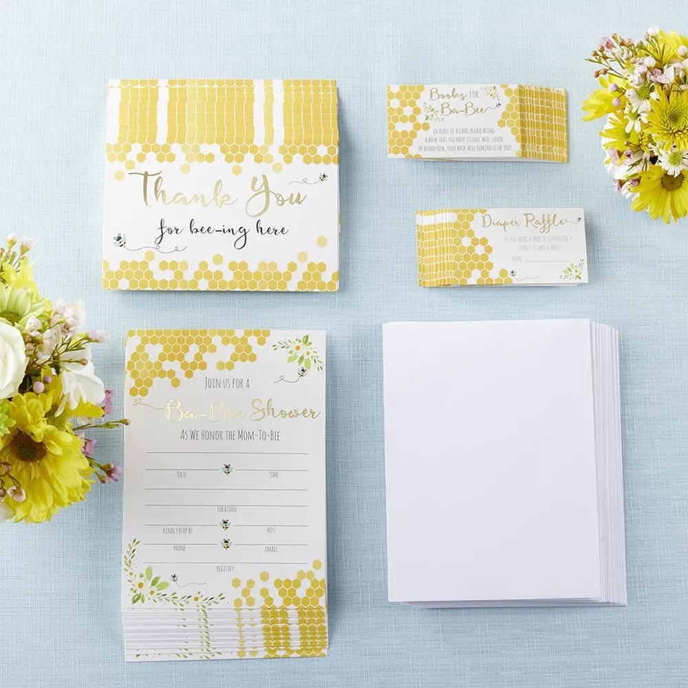 Sweet as Can Bee Invitations & Thank You Card Set 25ct