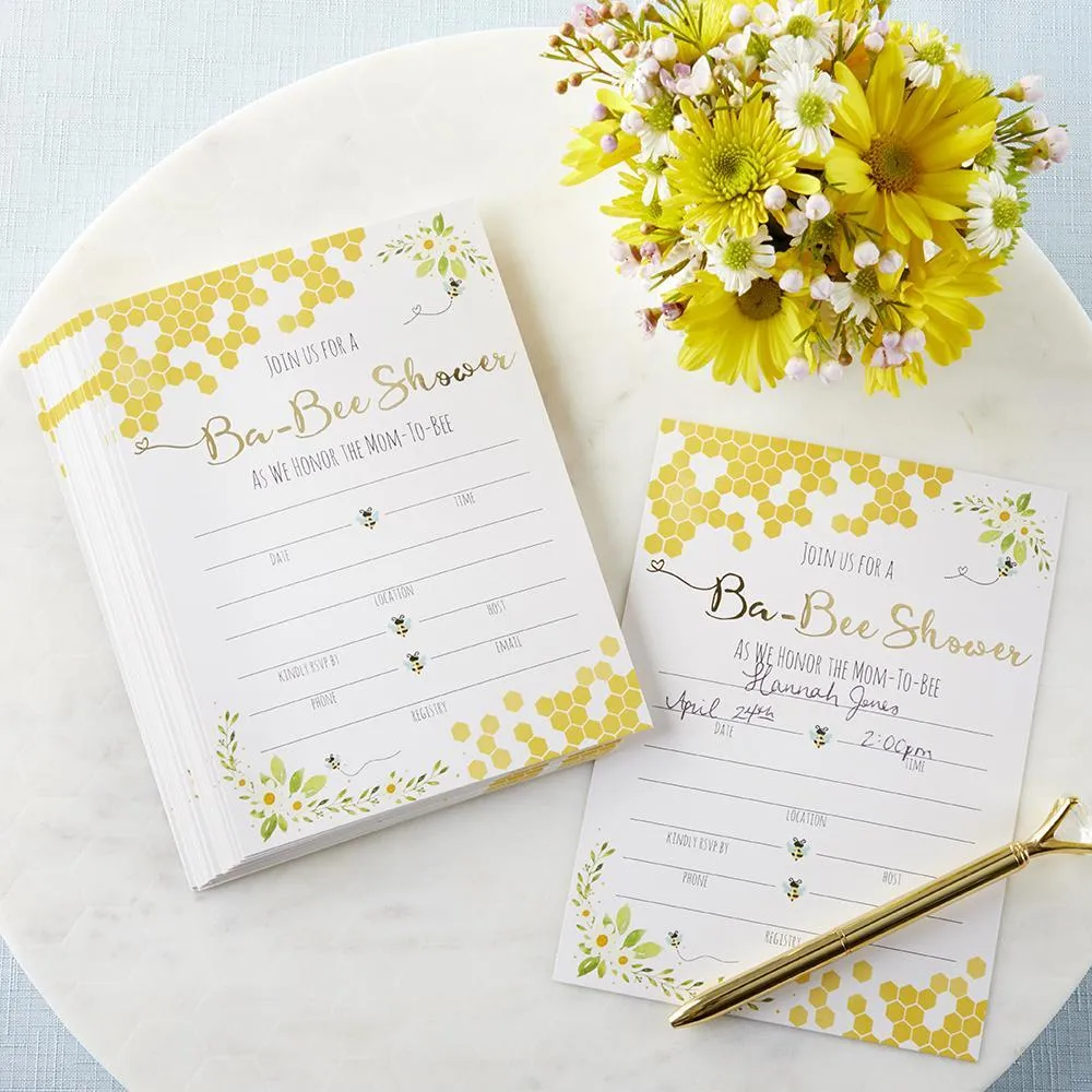 Sweet as Can Bee Invitations & Thank You Card Set 25ct