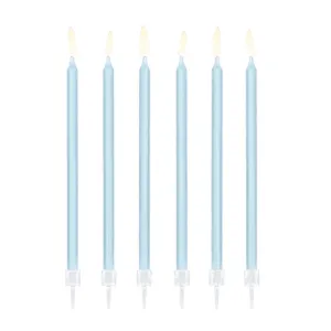 Tall Light Blue Birthday Candles