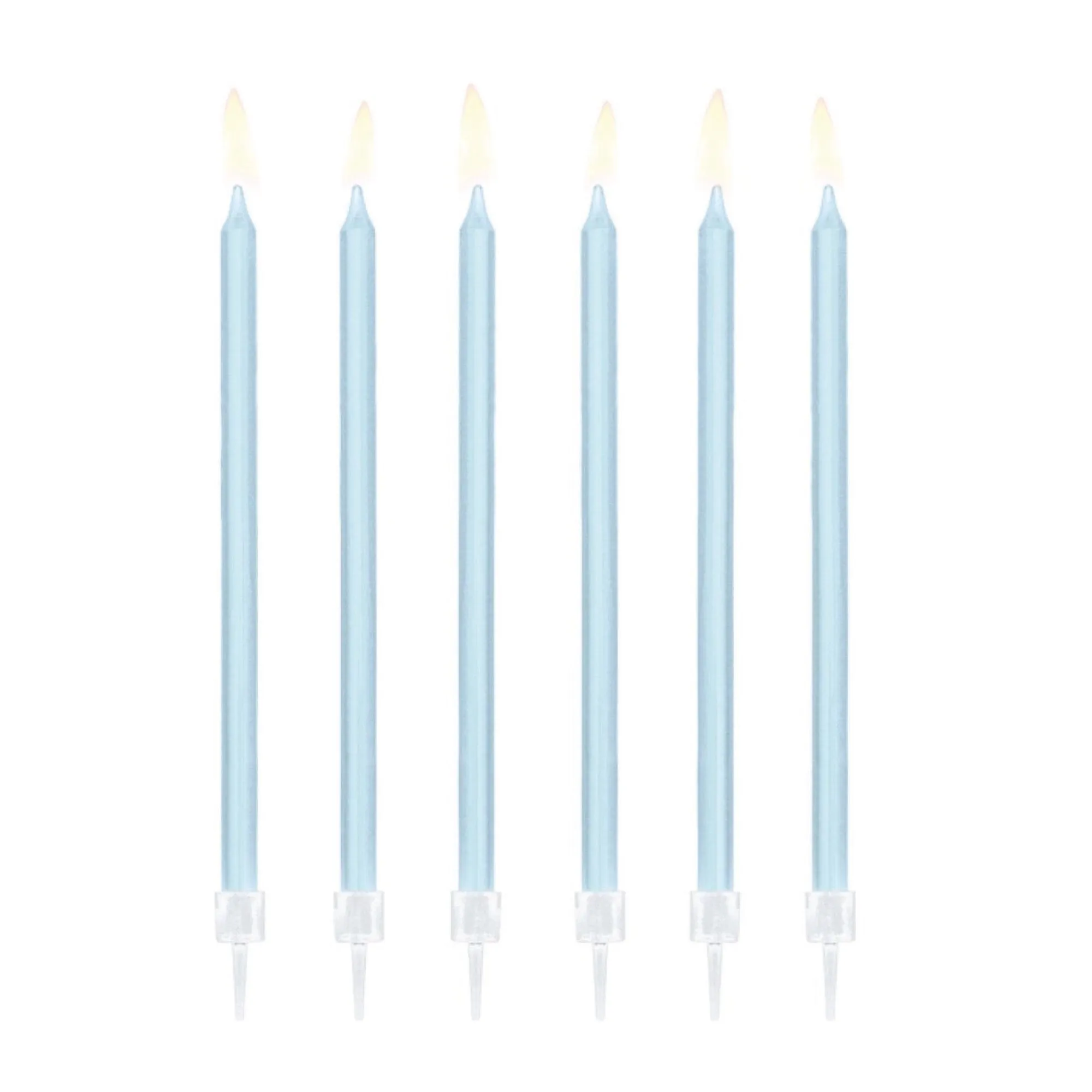 Tall Light Blue Birthday Candles