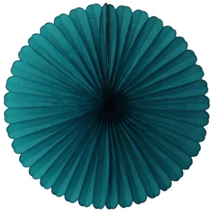 Teal Tissue Paper Fan 13
