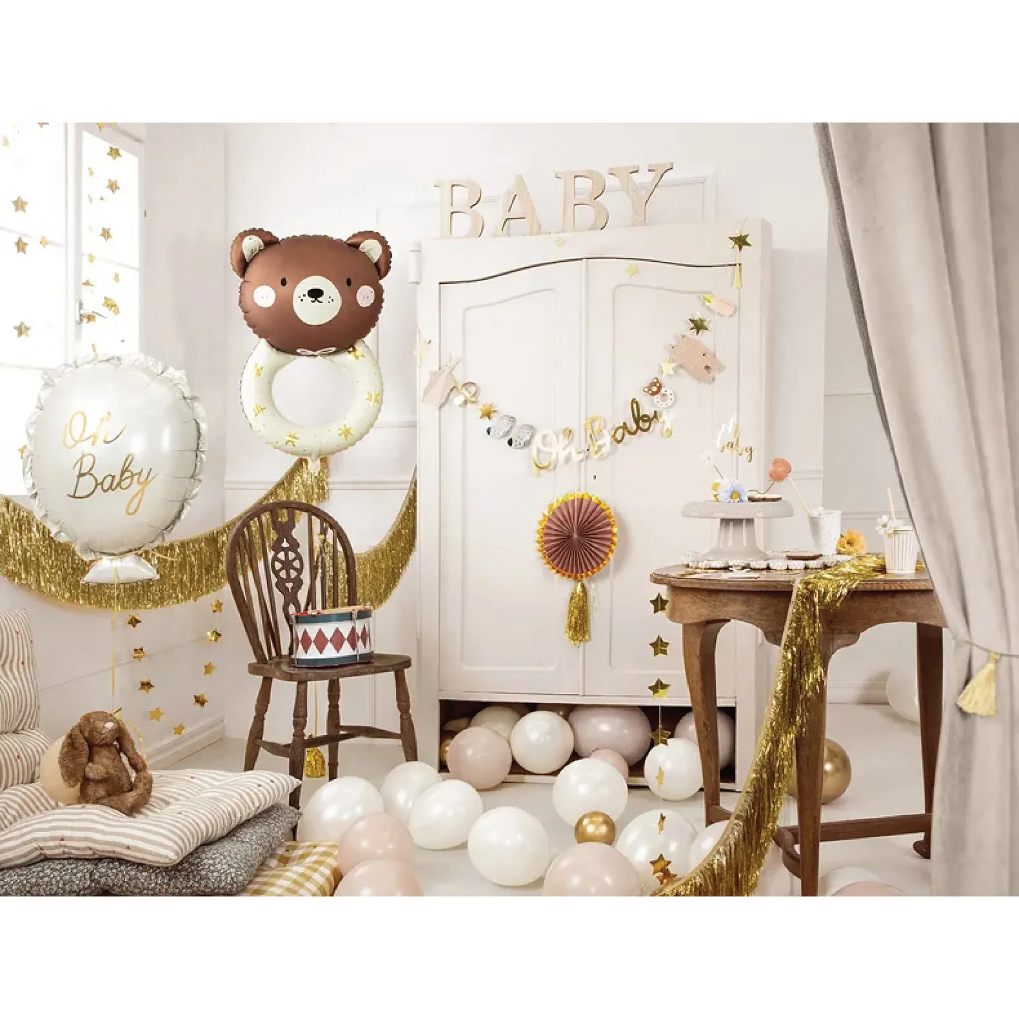 Teddy Bear Rattle Balloon 26in