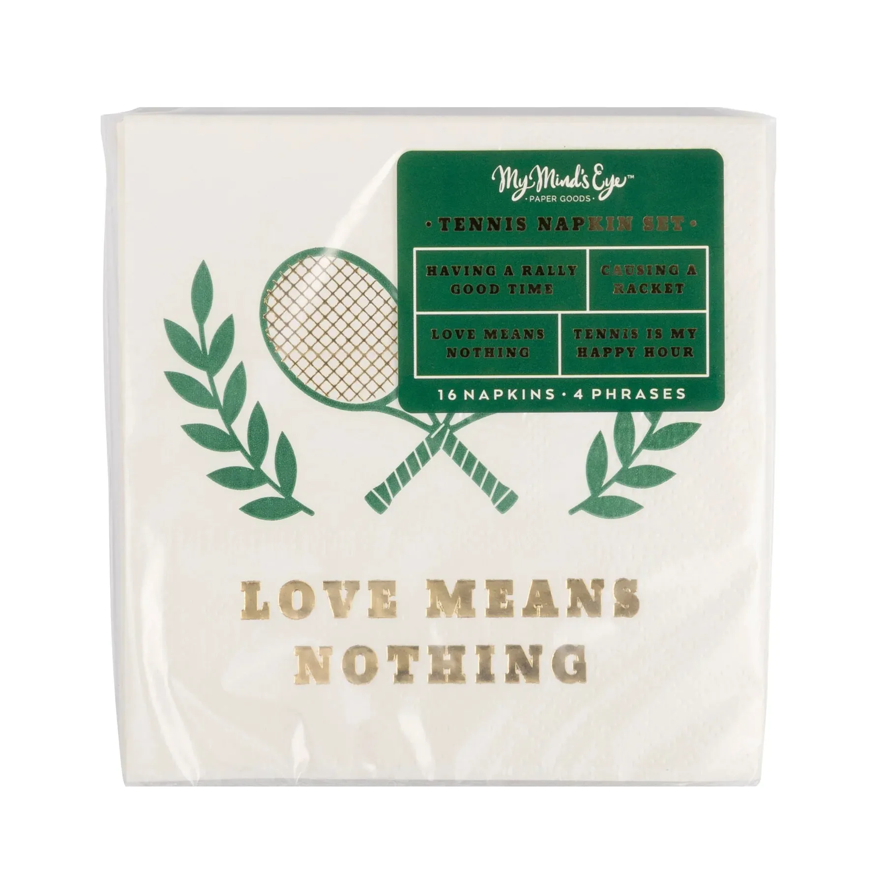 Tennis Sayings Dessert Napkin Set 16ct