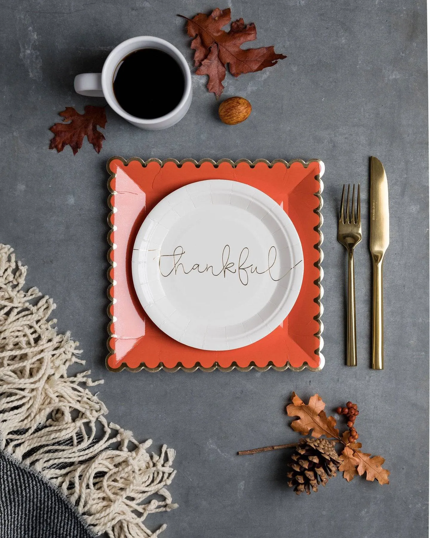 Thankful & Grateful Dessert Plates 8ct