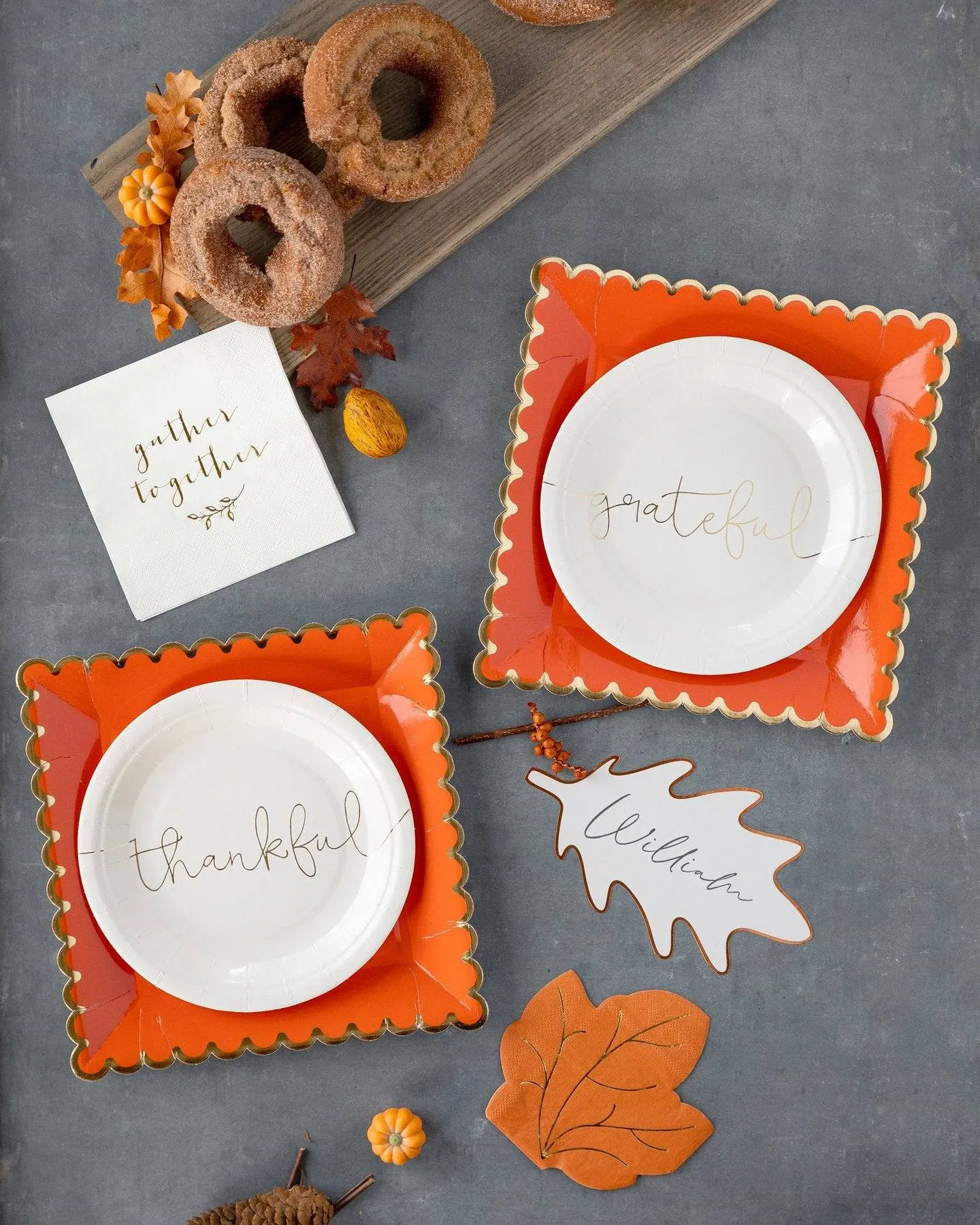 Thankful & Grateful Dessert Plates 8ct