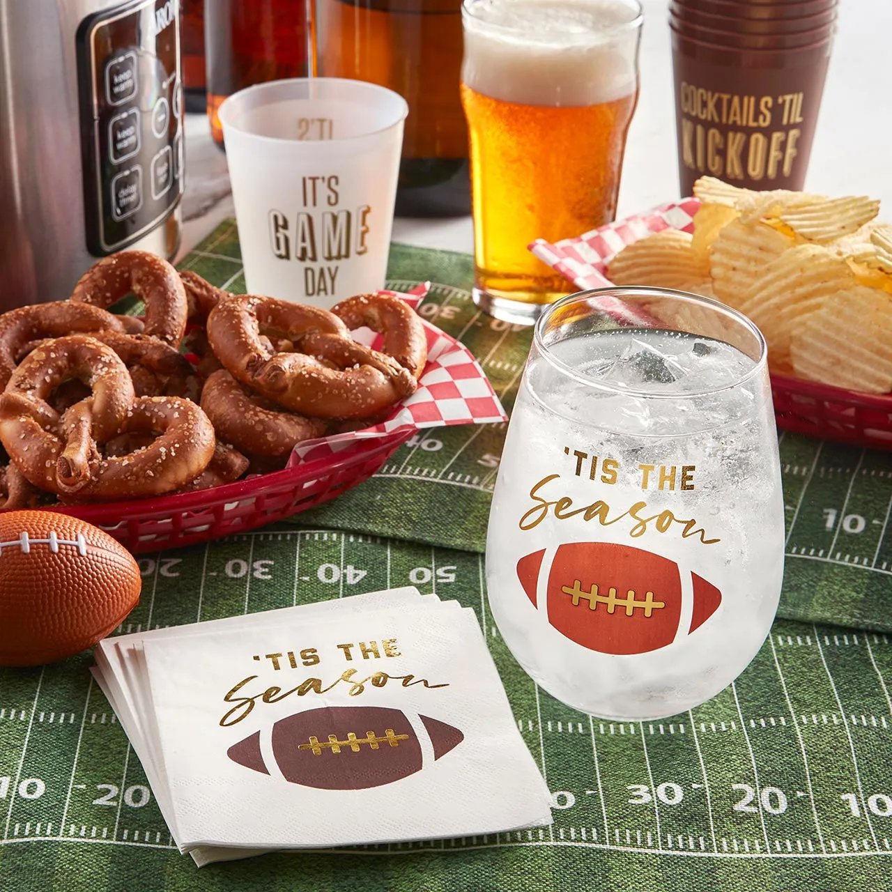 'Tis the Season Football Dessert Napkins 20ct