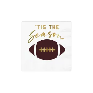 'Tis the Season Football Dessert Napkins 20ct
